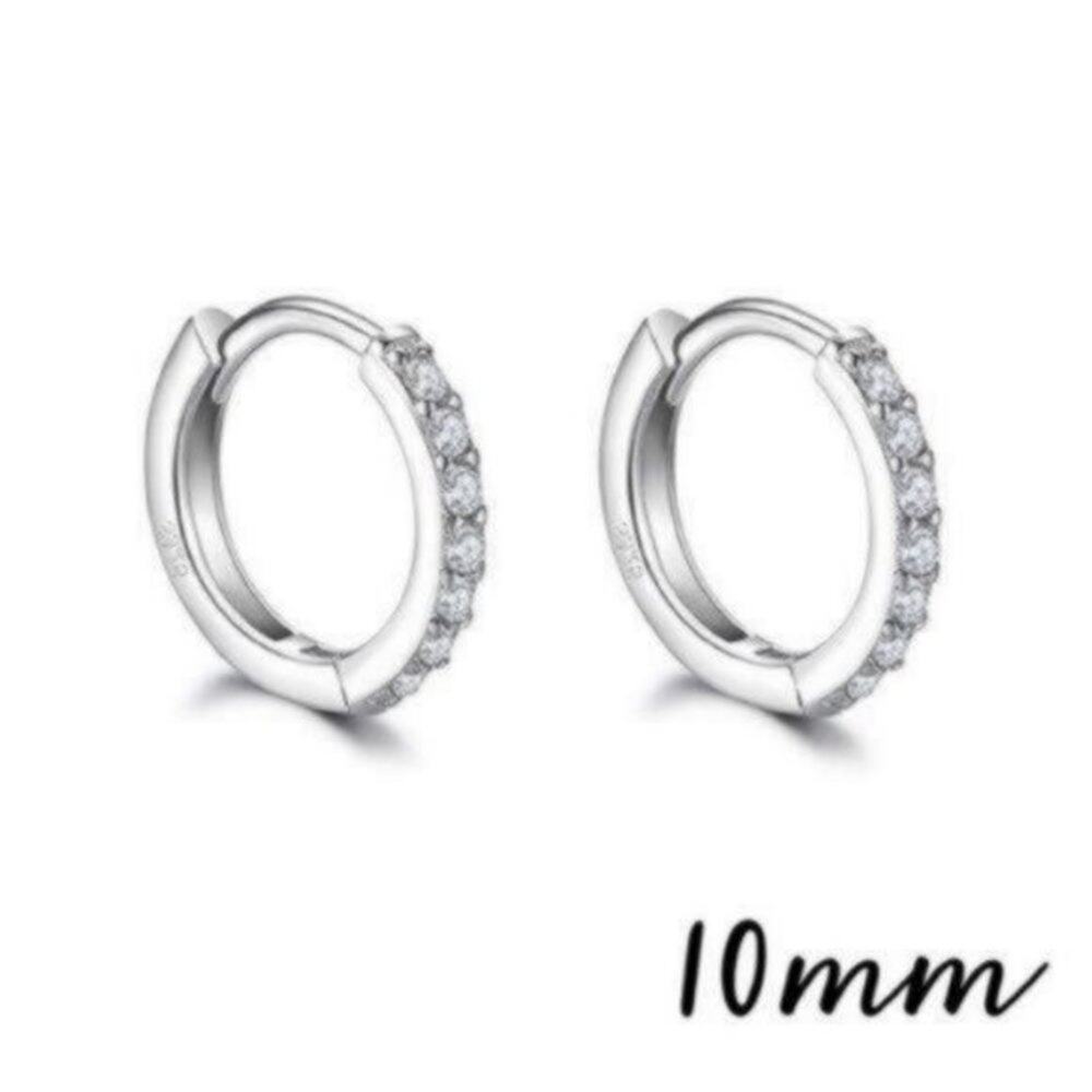 Sterling Silver Small Hoop Earrings 10MM